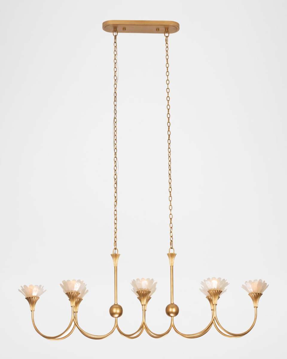 Flora 54" 8-Light Capiz Shell Island Light